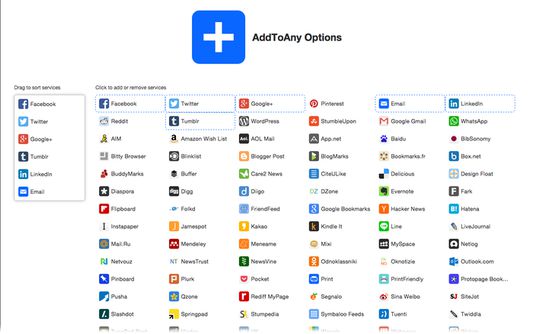 AddToAny sharing options.