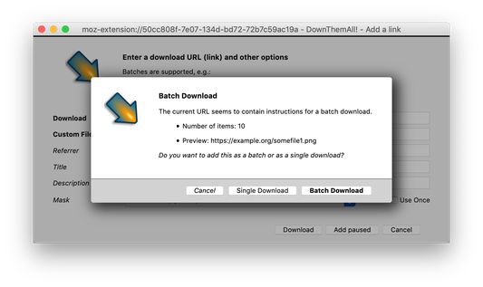 Batch downloads are supported as well.