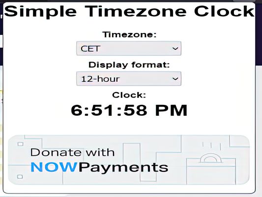 Simple Timezone Clock