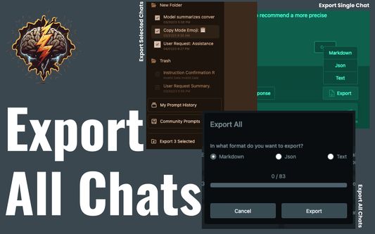 Export all, single export, select and export