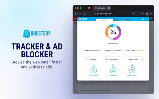 Tracker & Ad Blocker
Browser the web safer, faster and with less ads.