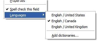 Check your spelling in Canadian English