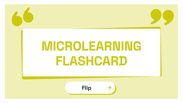 Interactive Microlearning flashcard template