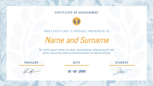 Interactive Modern certificate template