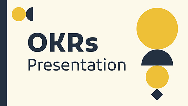 Interactive Okr shapes presentation template