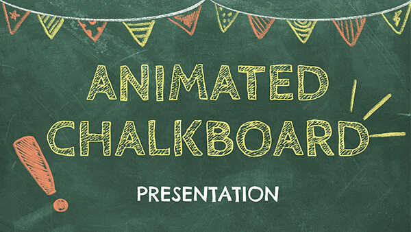 Interactive Animated chalkboard presentation template