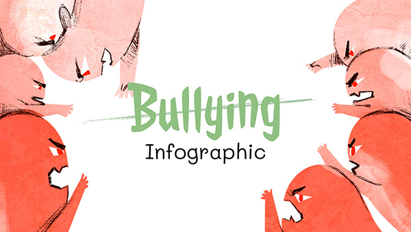 Interactive Bullying infographic template