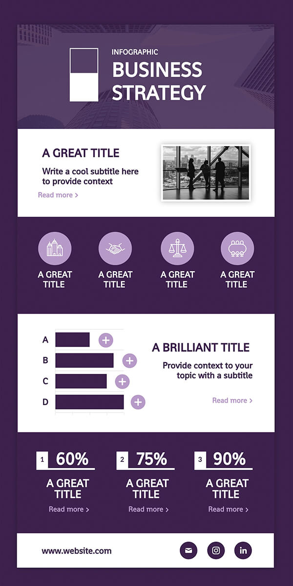 Interactive Business strategy infographic template