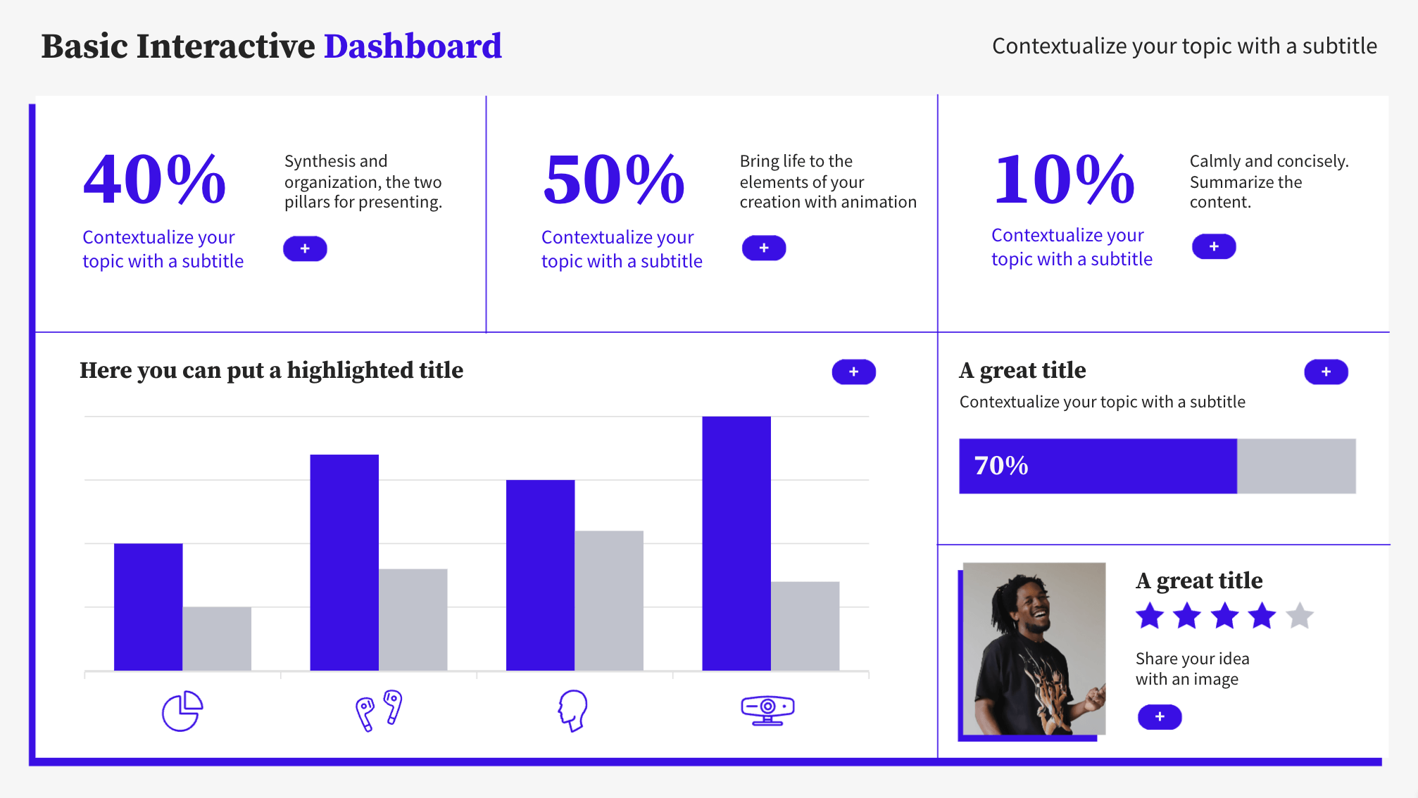 Interactive Basic interactive dashboard template