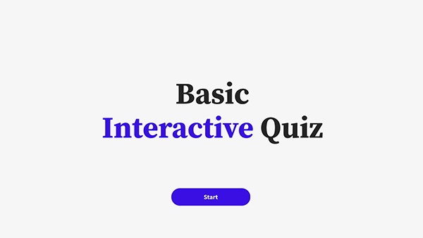 Interactive Basic interactive quiz template