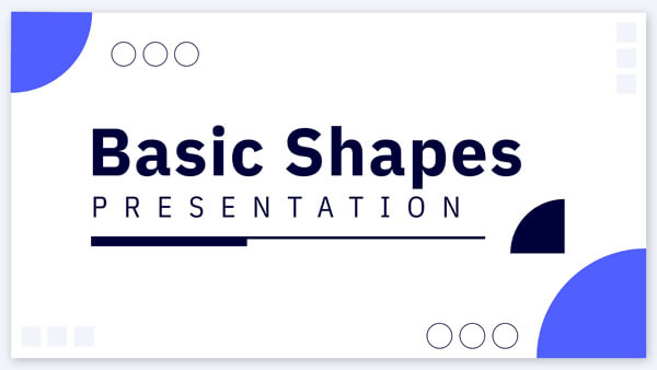 Interactive Basic shapes presentation template