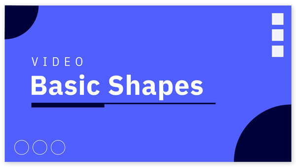 Interactive Basic shapes video template