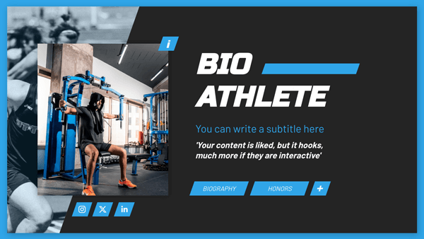 Interactive Bio athlete  template