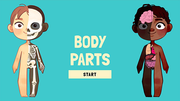 Interactive Body parts template