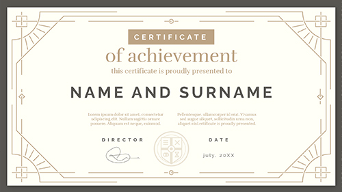 Interactive Classic certificate template