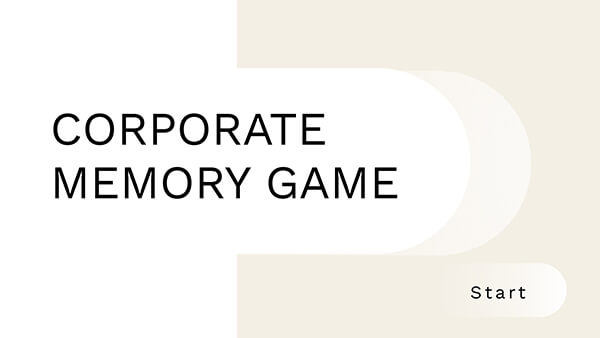 Interactive Corporate memory game template
