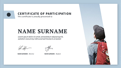 Interactive Diagonal certificate template