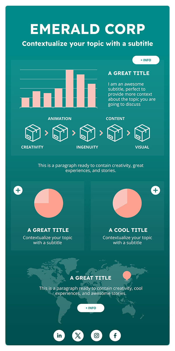 Interactive Emerald infographic template