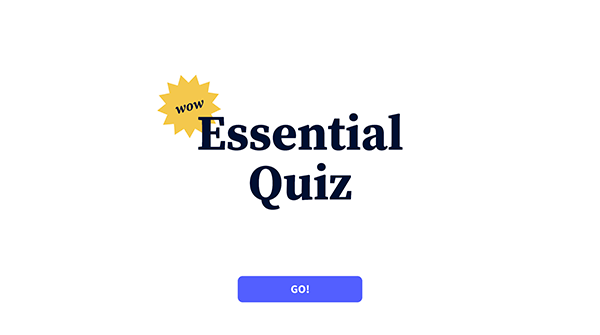 Interactive Essential quiz template