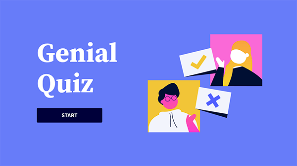 Interactive Genial quiz template