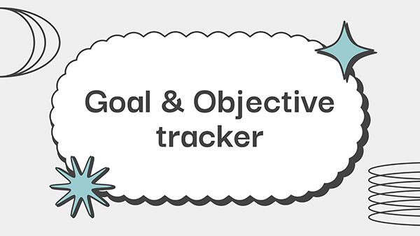Interactive Goal & objective tracker template