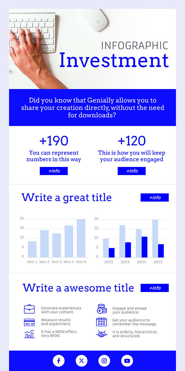 Interactive Investment infographic template