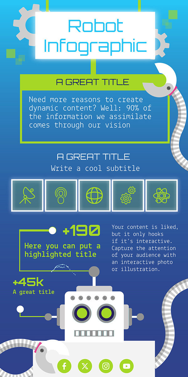 Interactive Robot infographic template