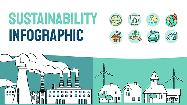 Interactive Sustainability infographic template