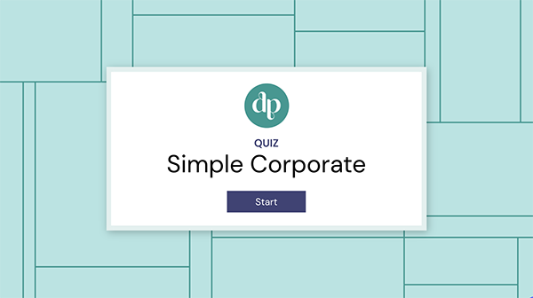Interactive Simple corporate quiz template
