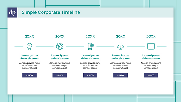 Interactive Simple corporate timeline template