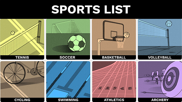 Interactive Sports infographic template