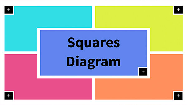 Interactive Squares diagram template