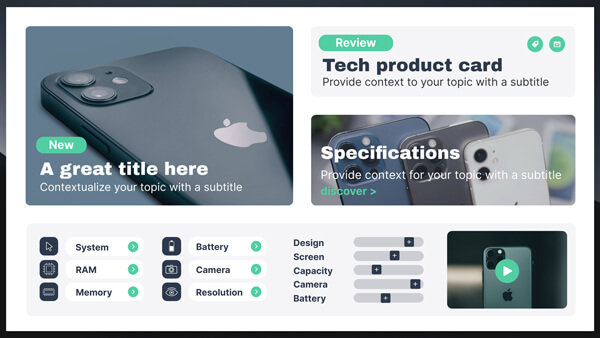 Interactive Tech product card template