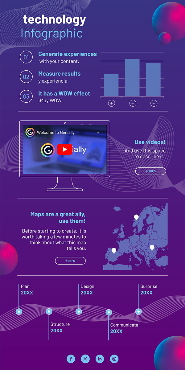 Interactive Technology infographic template