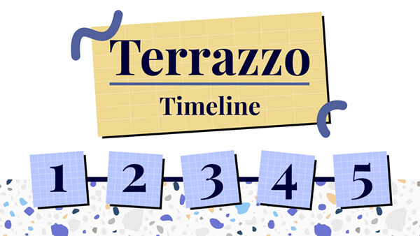 Interactive Terrazzo timeline template