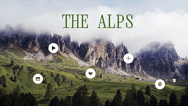 Interactive The alps interactive image template