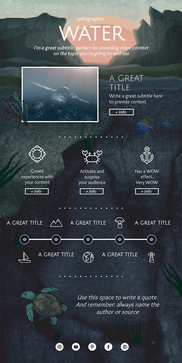 Interactive Water infographic template