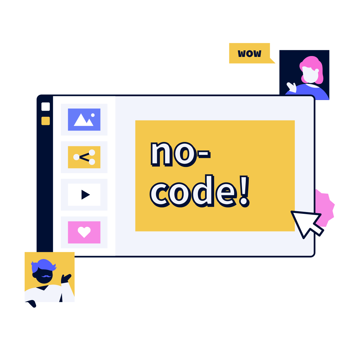 Illustration of the no-code tool Genially