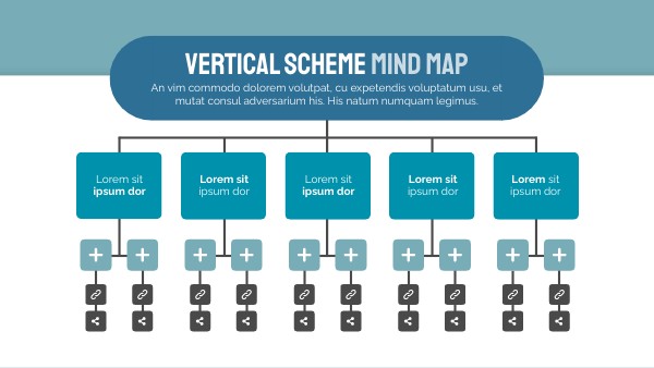Interactive Vertical Scheme Mind Map template