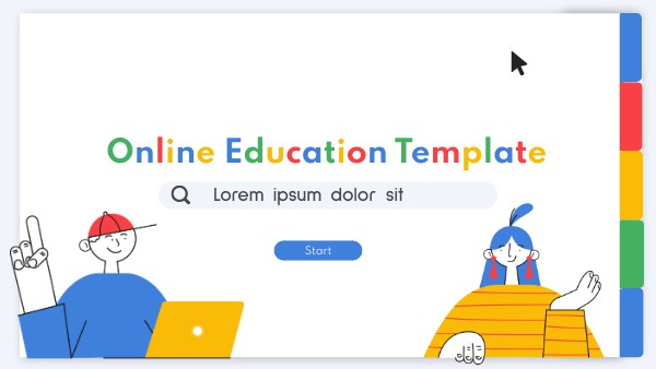 Interactive Online Education Guide template