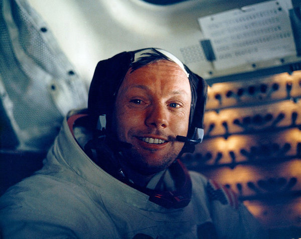 Astronaut Neil Armstrong inside the Apollo 11 Lunar Module in 1969. Armstrong, the first man to walk on the moon, underwent cardiac bypass surgery Tuesday.