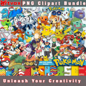 A delightful collection of Pokémon characters in PNG clipart form.