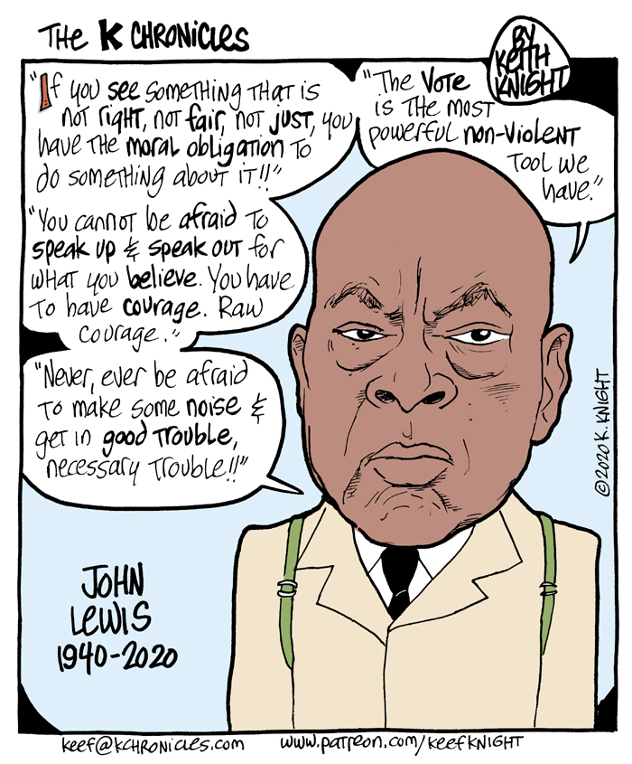 John Lewis comic by Keith Knight