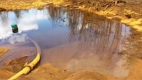 Acid mine drainage in Gauteng, South Africa, has polluted the water and soil in Soweto. Courtesy Professor Craig Sheridan, University of the Witwatersrand