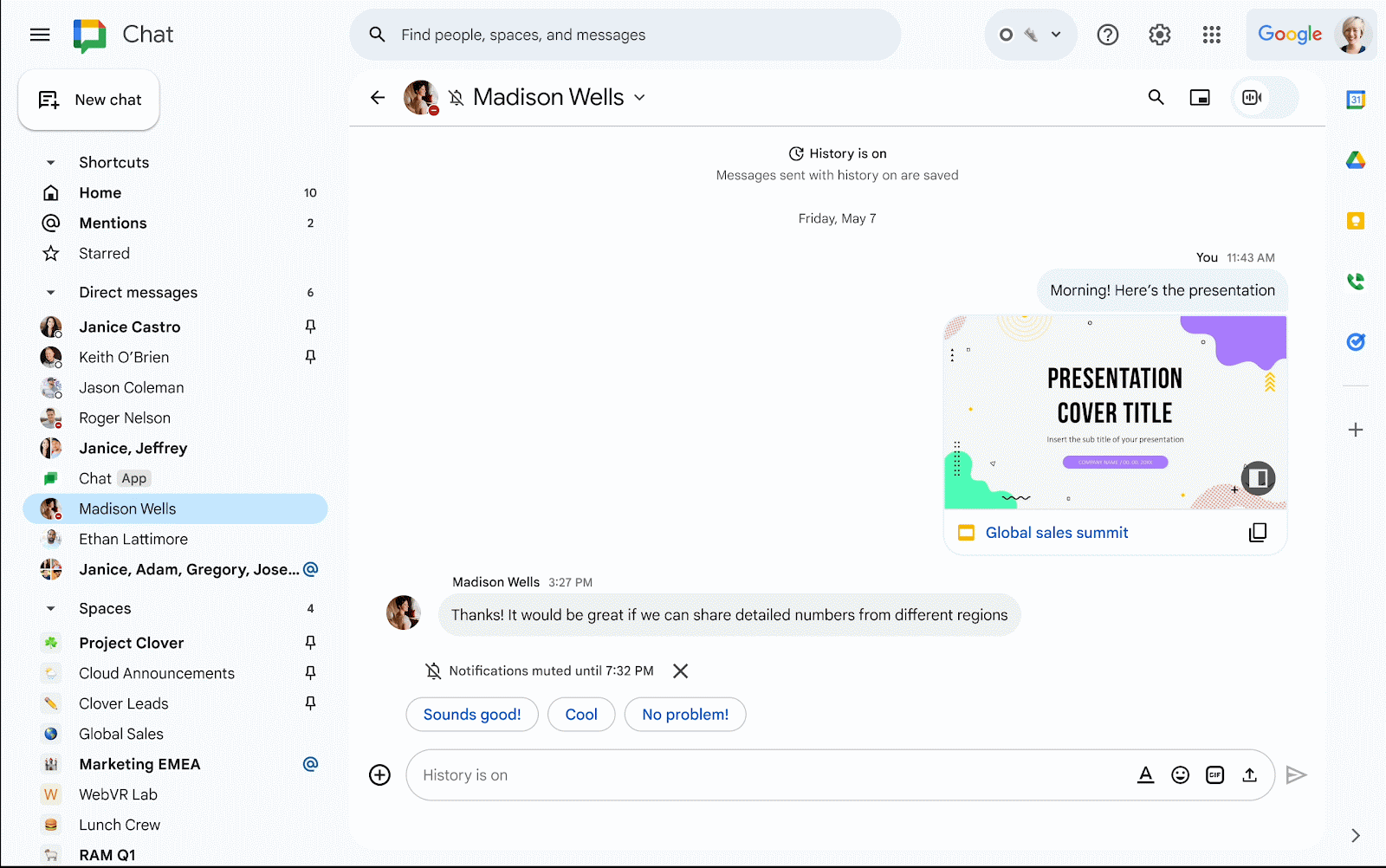 Star important messages in Google Chat