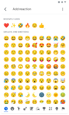 Imagem da seleção de emojis em um smartphone Android mostrando as opções disponíveis