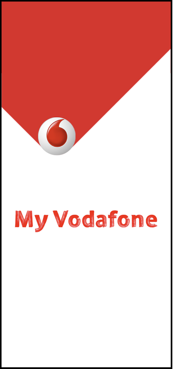App splash screen showing the Vodafone carrier logo and the text My Vodafone.