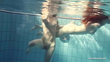 young nudists, swimming, solo, euro