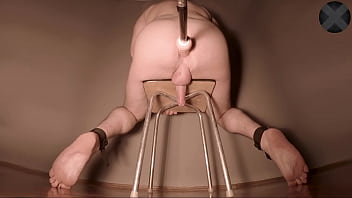 anal machine, male feet, prostate stimulation, pegging