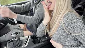 Sofie Lund, while driving, big cock, car sex